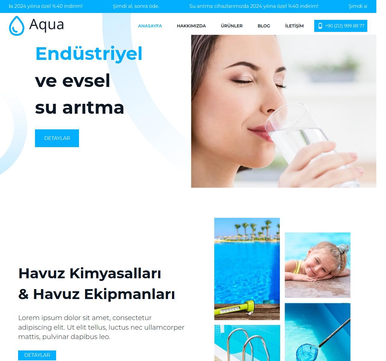Su Arıtma ve Ürün Tanıtım Sitesi
