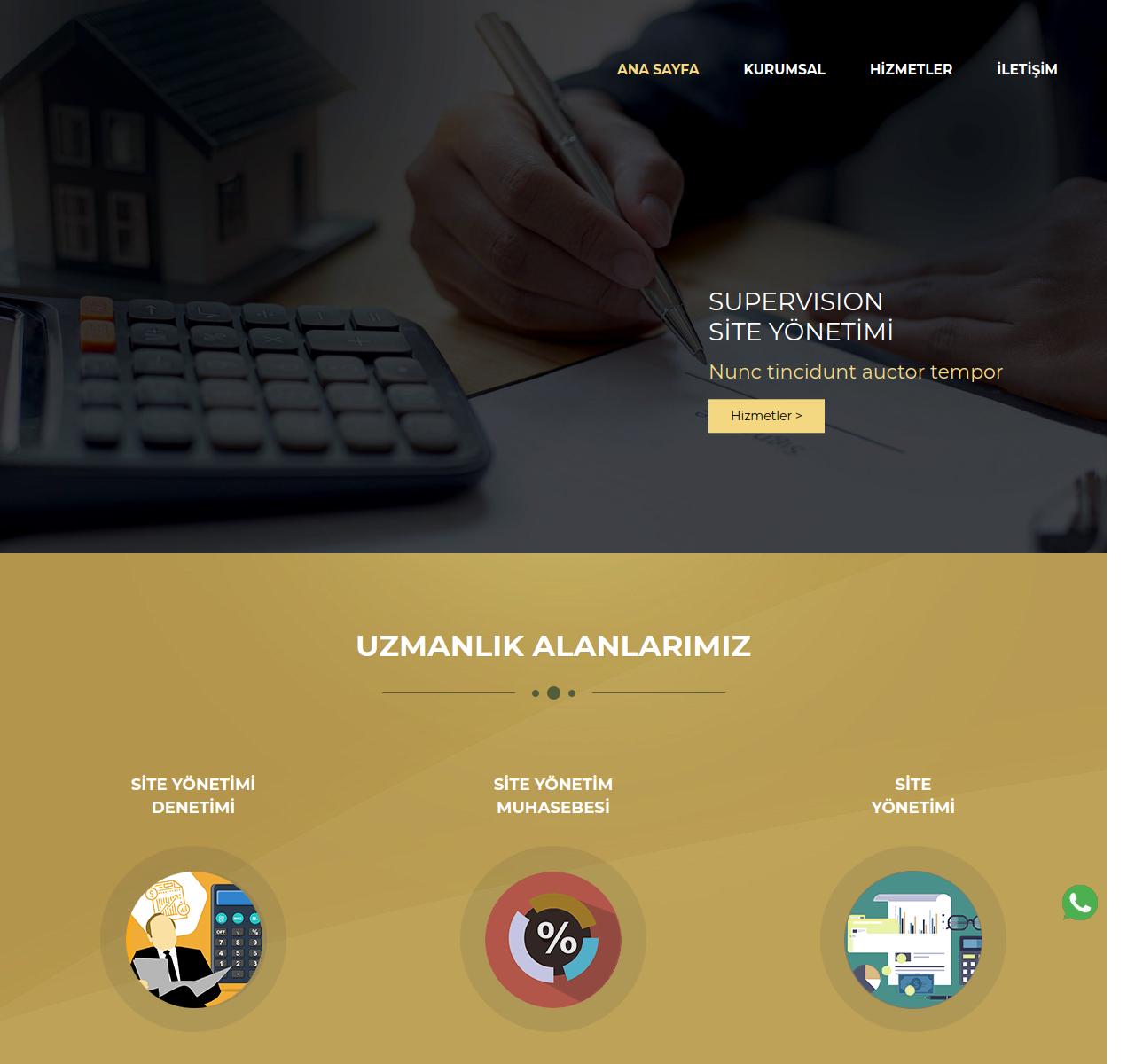 Kurumsal Tasarım - Apartman - Danışmanlık Sitesi